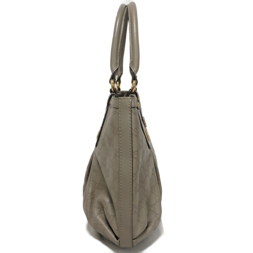 GUCCI Gray Leather Tote Bag - Picture 3 of 16